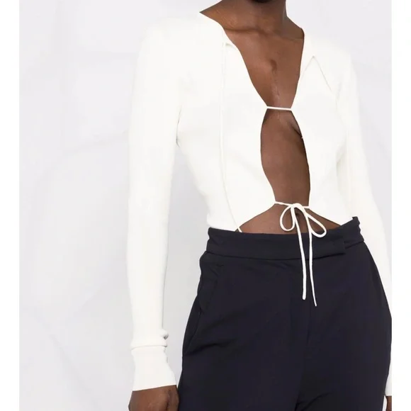 Aya Muse lace-up long sleeve bodysuit - Picture 7 of 10